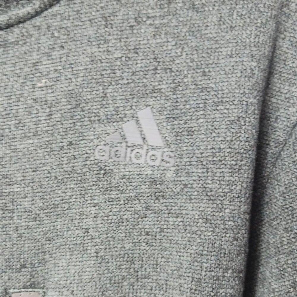 Adidas Climalite Run Hoodie Jacket Mens Full-Zip  With  Pockets Charcoal Large - Picture 9 of 16